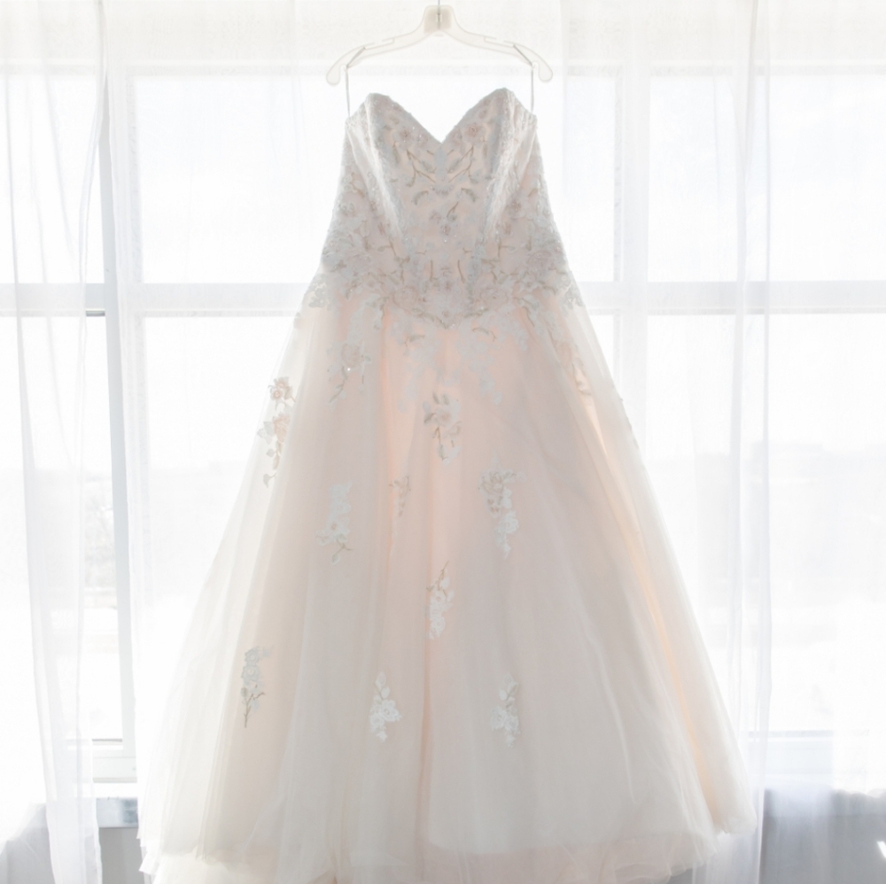 Elegant Champagne Wedding Dress